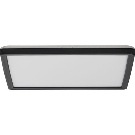 Lámpara LED cuadrada empotrada en el techo plafón con mando a distancia 30 cm negro Tivora (1/5)