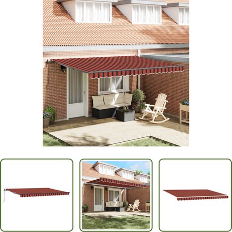 Store rétractable - Auvent Rétractable orange et marron 450 × 350 cm (1/5)