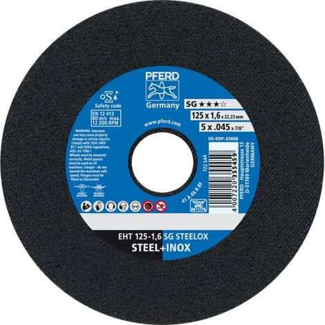 Trennscheibe gerade A46RSG-INOX 125x1,6mm PFERD (1/5)