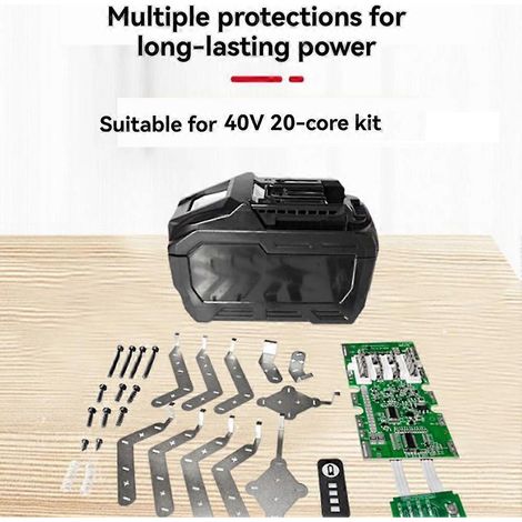 Boîtier pour batterie Li-Ion 20S 20x18650 pour outils électriques Makita 40V 20S avec circuit imprimé de protection de charge (1/5)