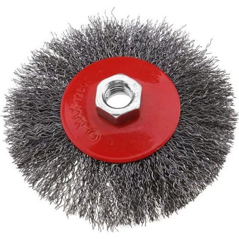 1 Brosse métallique M14, Acier allié, 11,4 cm, Pour meuleuse d'angle (1/4)