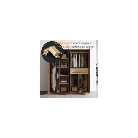 Chiusura magnetica per ante di cassetti o armadi, in acciaio inox con finitura oro, 4 pezzi, ECAT001G-4P-FR - Crezuo