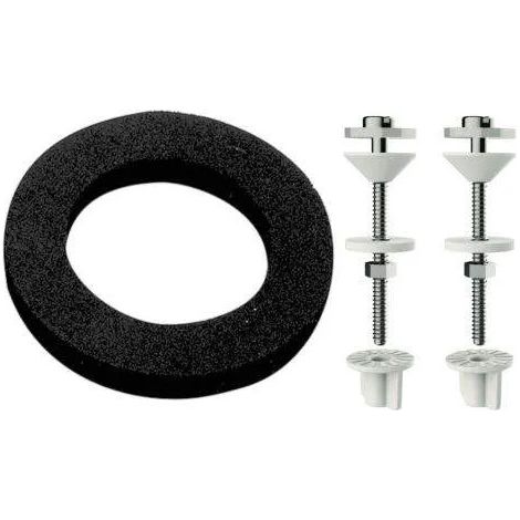 Siamp – Joint pour WC – Kit de rénovation entre cuvette et réservoir – Diamètre extérieur 108mm, intérieur 68mm, épaisseur 14mm – Visserie incluse