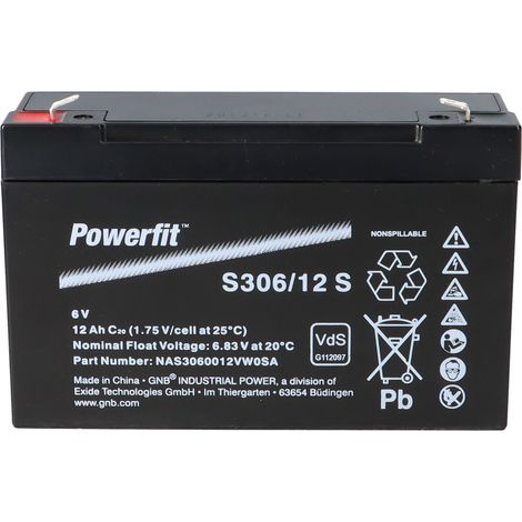 Exide Powerfit Bleiakku AGM 6V 12Ah S306/12 S (1/5)