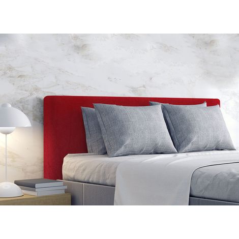 Fodera Elastica Copritestiera Copertura Testata Letto Tinta Unita Mod. Eddie Colore Bordeaux, misuraSingolocoloreBordeaux