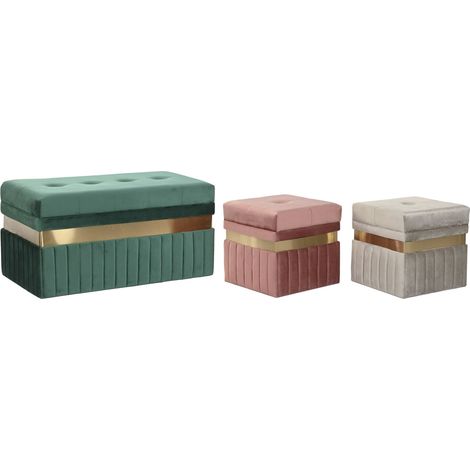dkd-home-decor Panca banquette multicolore 93x47x45 cm (1/5)