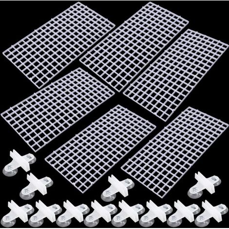 6 pcs Grille Aquarium, Diviseur d’Aquarium en Plastique, Aquarium Séparateur pour Réservoir de Poisson, pour Aquarium pour Séparer les Poissons et Garder Différents Poissons du Combat