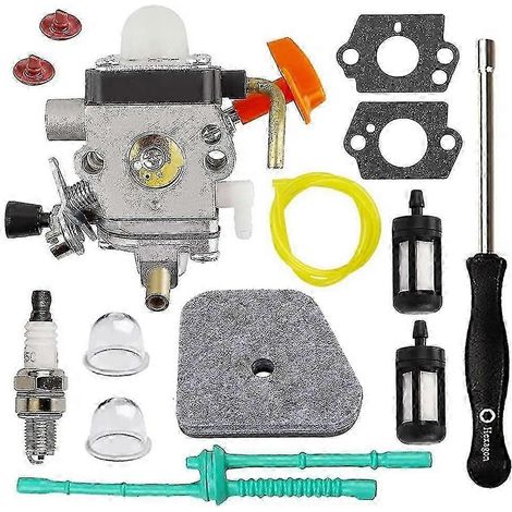 Kit de carburateur compatible avec les débroussailleuses Stihl FS90, FS110, HT101, FS130, FS100, KM110R, KM130, HL100, HT100, FS130R, FS87, FS100R et HL90. (1/5)