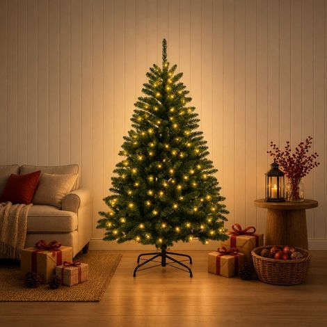 vidaXL Árbol de Navidad artificial con ramas articuladas 180 cm (1/5)