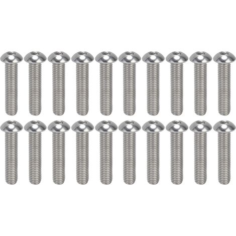 Ensemble de 30 vis à tête cylindrique creuse à filetage grossier M10×1,5 en acier inoxydable A2 (M10×45)