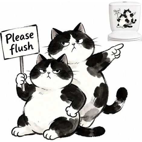 Autocollants WC 30x30 cm, Stickers Toilette Amovibles, Déco Baignoire et Carrelage, Imperméables, Sans Résidu, Idéal Décoration Fêtes (1/5)