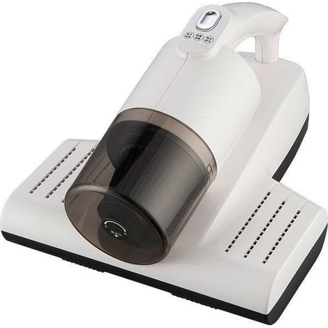 Aspirateur Anti-Acariens Sans Fil, Puissante Aspiration avec Stérilisation UV et Aromathérapie, Nettoyeur de Literie pour Éliminer les Acariens, Blanc Perle (1/2)