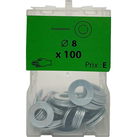 100 rondelles Ø 8mm type M zingué - Viswood (1/2)