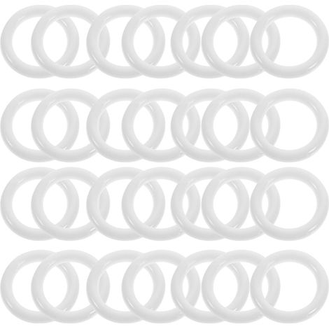 100 White Plastic Curtain Grommets Easy to Install