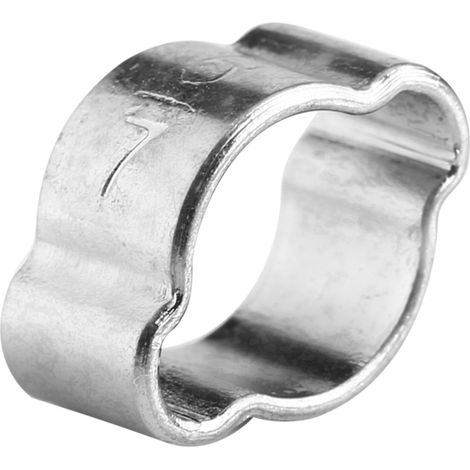 10 Stück verzinkte, zweiohrige Schlauchschellen aus Eisen, 5–23 mm, für Kraftstoffleitungen (5–7 mm) (1/5)