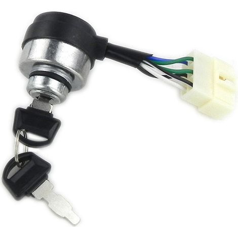 Key Switch - Electric Lock Ignition Start Switch - For Gas Generator - 2-Position - Black - 1 Pc (1/5)