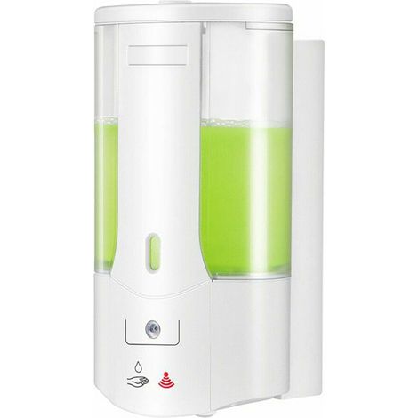 Automatic wall-mounted soap dispenser with sensor, automatic touchless hand soap dispenser (1/5)