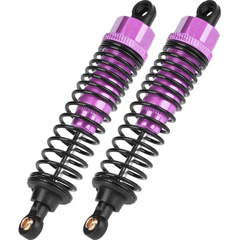 Lot de 2 amortisseurs métalliques 1/10, compatibles avec les modèles de voitures RC HSP, violet, 85 mm (1/5)