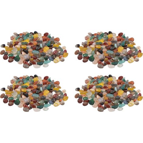 4 Packs Galets décoratifs irréguliers, bords lisses, couleur durable, pour plantes en pot, aquariums, jardins (1/5)