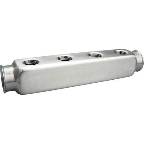Tubo collettore in acciaio inox, G1 2 mm, accessorio per collettore di riscaldamento a pavimento, compatibile con tubi collettori di riscaldamento a pavimento a 4 vie (1/5)