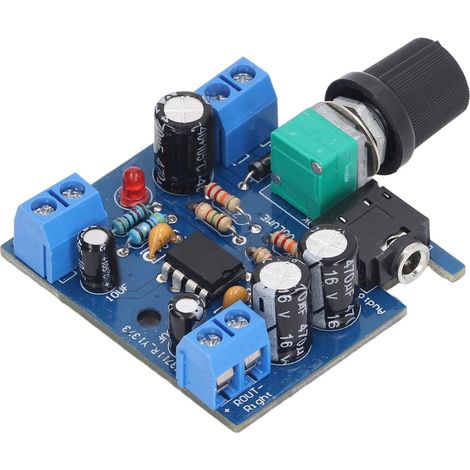 Amplificateur audio 15W double canal, module carte avec réglage volume, alimentation DC 5-12V, kit haut-parleur stéréo (1/5)