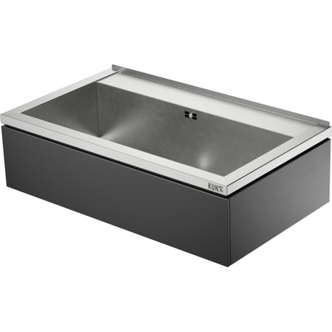 NOVUM 80 schwarz Edelstahl Ausgussbecken