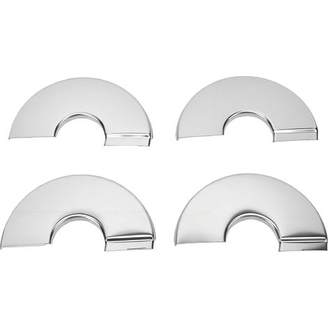 4 brides murales fendues de 24 mm, autocollantes, rondes, en acier inoxydable, pour salle de bain et cuisine (1/5)