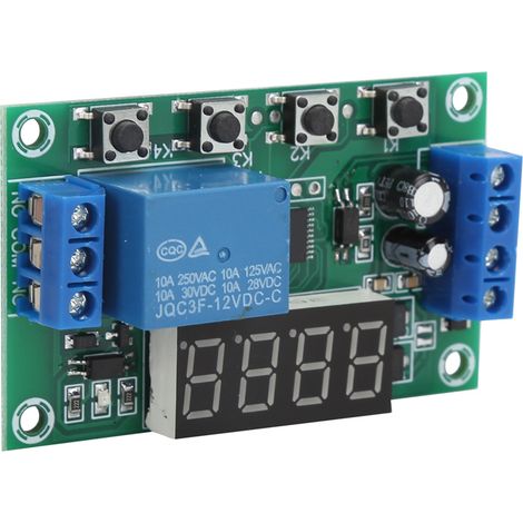 Module relais monocanal avec commande de temporisation de déclenchement cyclique YYC-2S DC12V (1/5)
