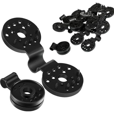 Clips de fixation en plastique pour toile d'ombrage, clips pour pare-soleil en plastique, filet d'ombrage, clips noirs pour serre, extérieur, jardin (1/5)