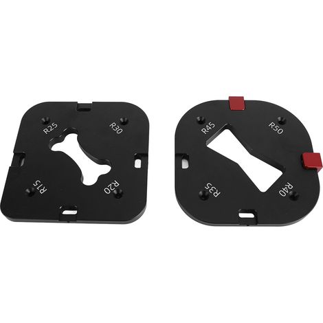 Gabarits de rayon d'angle arrondi bois aluminium alliage R15 R20 R25 R30 R35 R40 R45 R50 guide rayon coin toupie (1/5)