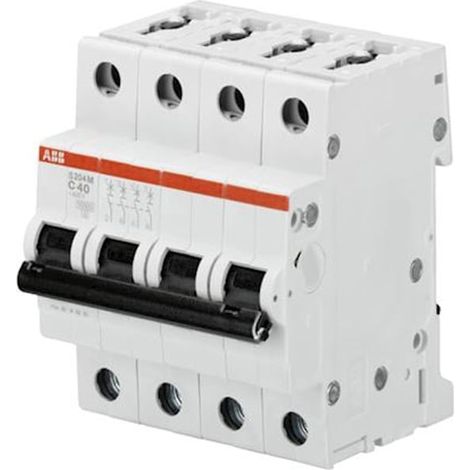 Disjoncteur S204M 4P 20A Courbe C Raccordement à vis - 15KA (4 modules) - 2CDS274001R0204