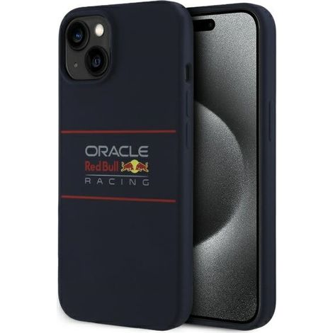 Funda rígida Red Bull RBHMP14S24SIHSRV para iPhone 14 de 6,1 pulgadas, color azul marino, de silicona con logo horizontal y MagSafe. (1/5)