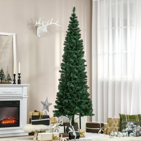 Sapin de Noël artificiel de 210 cm avec 631 branches, décoration de Noël intérieure, facile à monter, vert