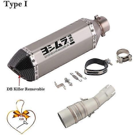 Sistema De Escape Para Motocicleta, Silenciador Modificado, Tubo De Enlace Medio De Carbono, 51mm, Para Yamaha Xmax 250, 300, Xmax250, Xmax300, 2017 -( Type I) (1/5)