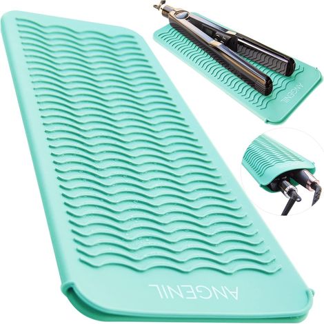 Heat Resistant Silicone Pouch for Cordless Flat Iron and Curlers in One, Hair Dryer, Curling Iron Clips (1/5)