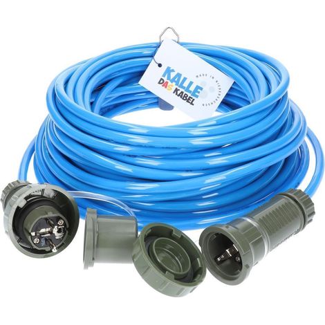 Kalle Verlängerungskabel Schuko 2,5mm² Extreme Blau Aquasafe Military IP68 5 Meter (1/5)