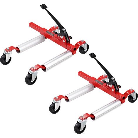 Déplacement facile du véhicule avec chariot déplace voiture, levage rapide à cliquet et roulettes 360° (1/5)