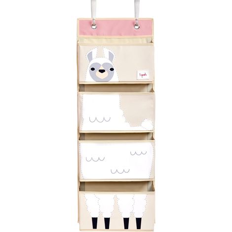 3 Sprouts - Hanging Wall Organizer - White Llama