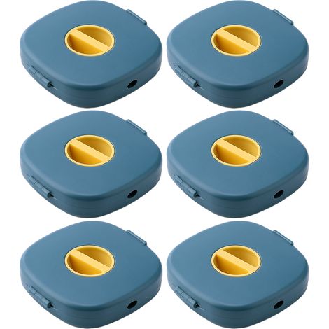 Lot de 6 enrouleurs de câbles rétractables pour câbles de charge, de téléphone, USB, casque audio, souris et chargeur.