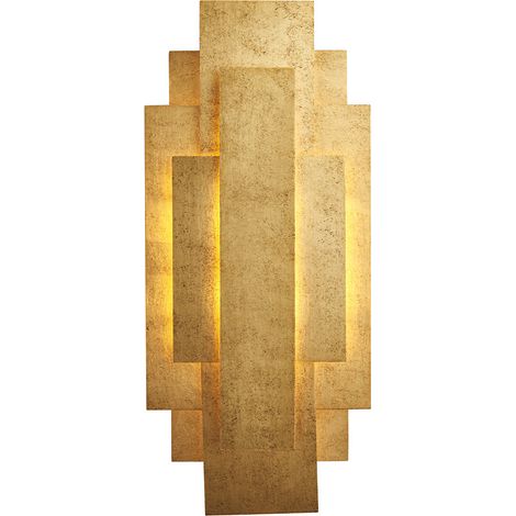 Merano Fori Applique Merano 2 Lumières Feuille d'Or Antique (1/5)