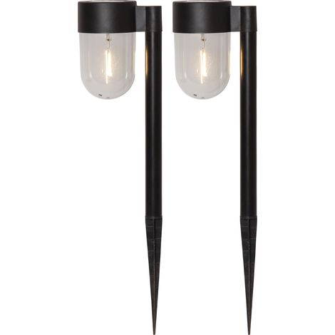 LED-Solar-Wegeleuchte "Cupola", 2er Set, schwarz (1/5)