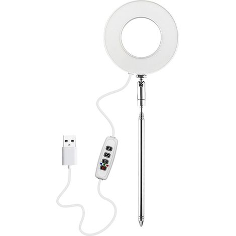 Lámpara LED circular miniatura regulable (3/9/12 h) para plantas de interior, ideal para el crecimiento de las plantas.