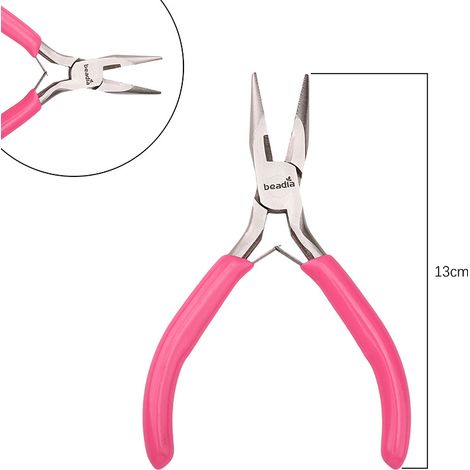 Pince à becs fins forgée en acier à haute teneur en carbone - Mini - Bricolage - Denté