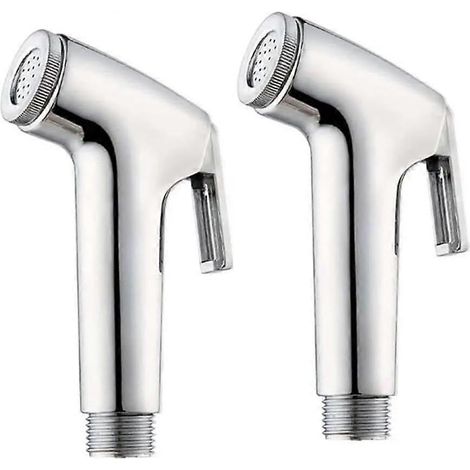 Lot de 2 pommeaux de douche à main haute pression avec interrupteur marche/arrêt pour toilettes, bidet, baignoires, camping-cars, bateaux et salons de coiffure (1/4)