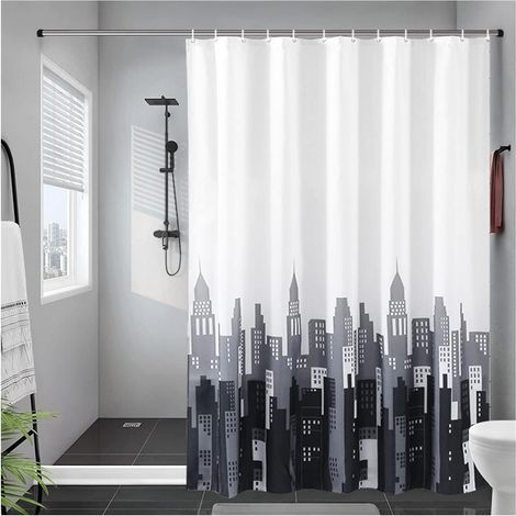 Tenda da doccia impermeabile per bagno, decorazione per la casa, 120 x 180 cm (1/5)