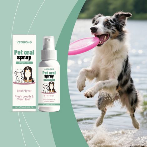 Pet breath freshener spray, suitable for daily cleaning, suitable for both cats and dogs -- 100ml -- BIEMMEDUE (1/5)