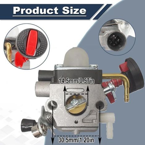 Carburateur pour Taille-Haies Stihl HS82 HS87 HS82R HS82RC HS82T HS87R HS87T avec Filtre à Air et Bougie d'Allumage