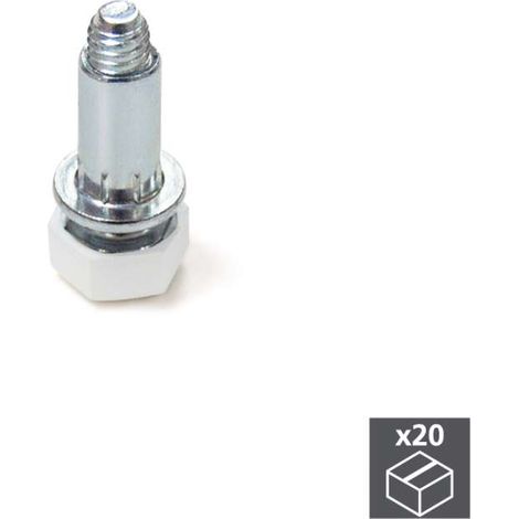 Piedino per Mobile Base Esagonale M6 Regolazione 18 mm Acciaio 20 Pezzi Emuca (1/9)