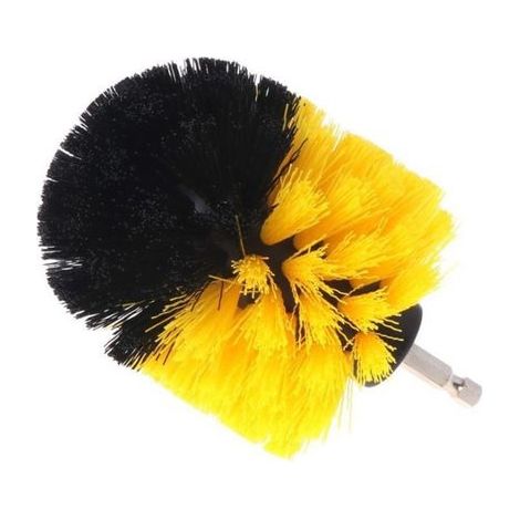 Brosse Polypropylène Ronde • Fil Souple • Nettoyage Facile Tous Matériaux sans Rayures • pour Perceuse (1/4)