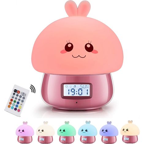 Réveil pour enfants et filles, réveil lumineux, réveil numérique à piles silencieux, cadeau pour filles, amies, femmes et mamans